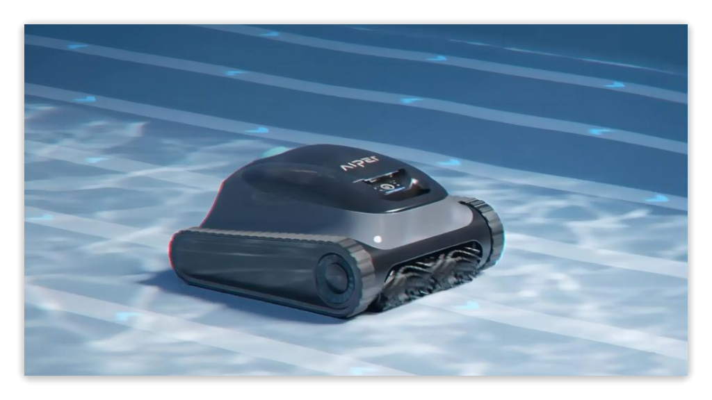 an aiper scuba s1 cleaning backyard pool
