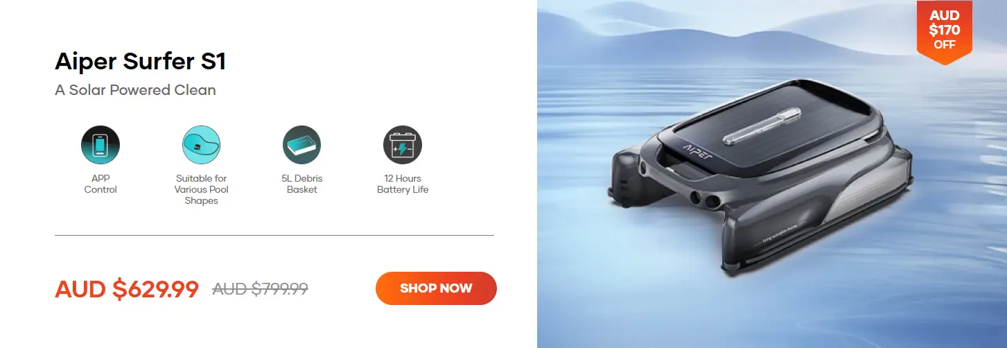 The Aiper Surfer S1 is available for just AUD $629.99 instead of $199.99