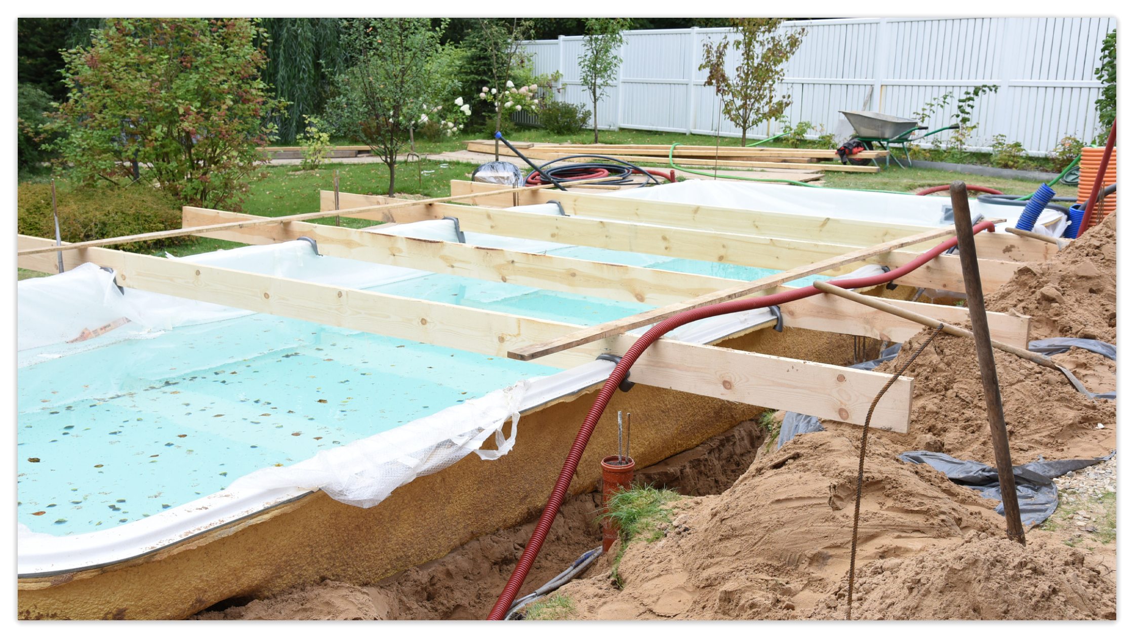 Build an inground pool with solid base
