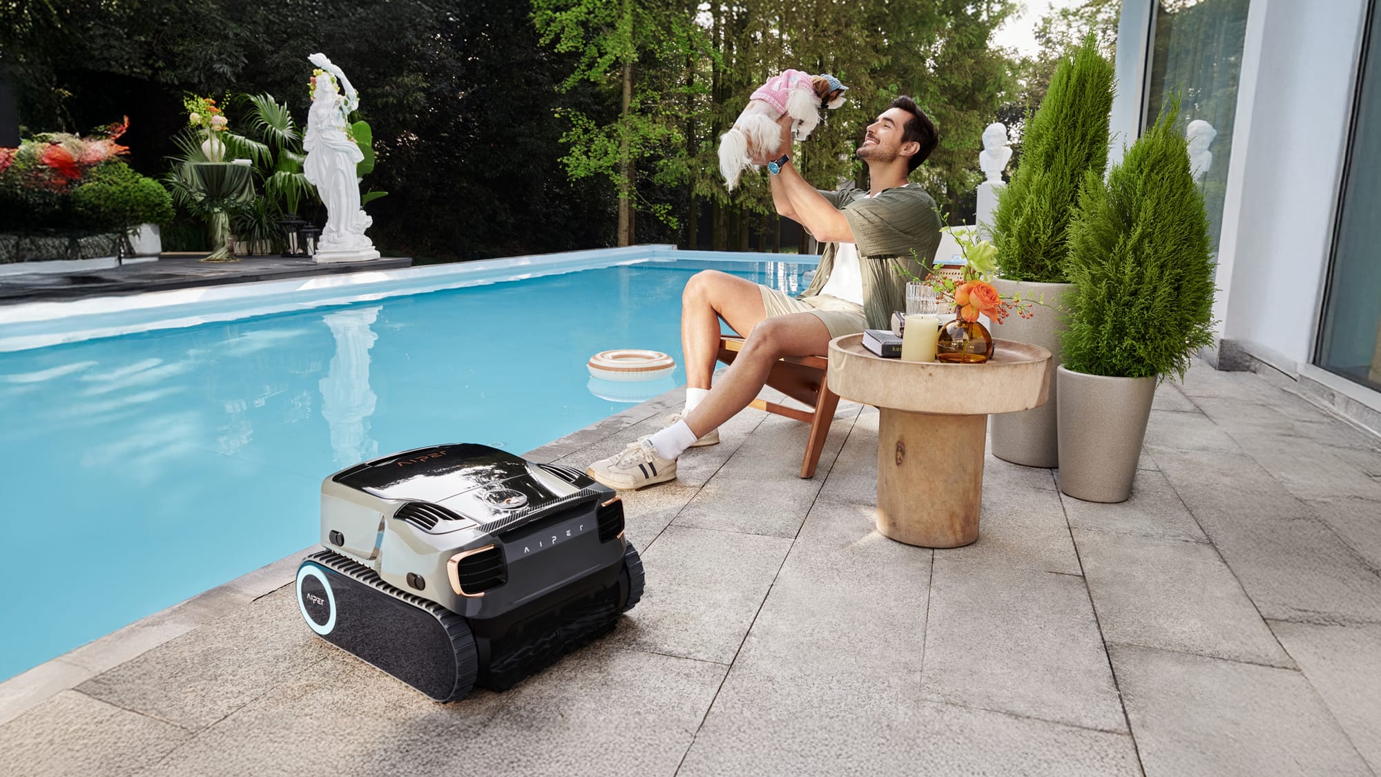 use pool cleaning robot to maintain your pool